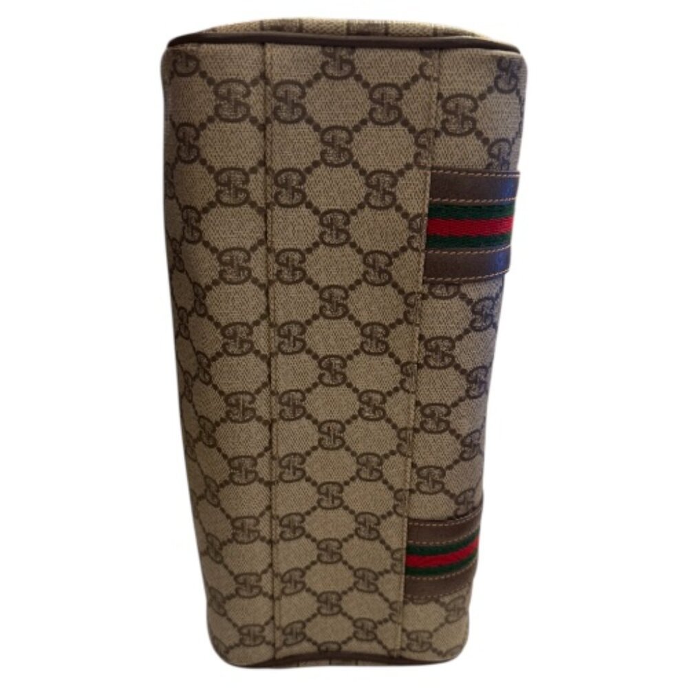 Vintage Gucci GG Supreme Boston Bag | Web Stripe | Dustbag + Strap - Picture 6 of 11